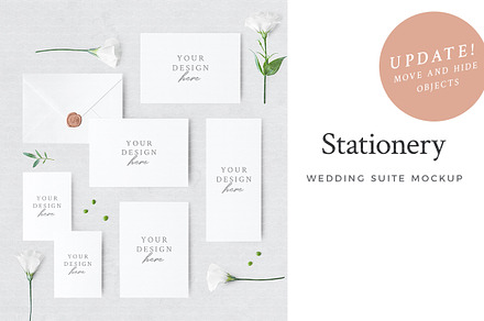 Wedding Stationery Mockup, a Print Template by Lena Zakharova