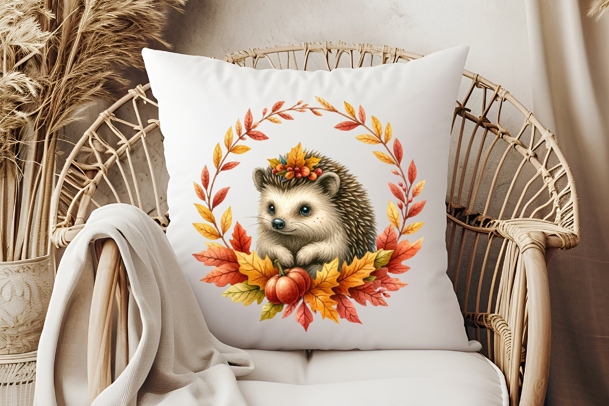 Autumn Hedgehog Clipart, an Illustration by Pixels.Craft (Photo 7 of 7)