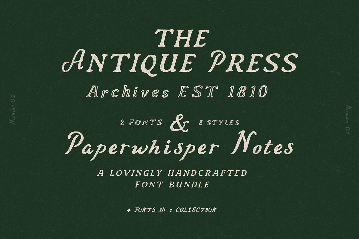 Antique Font Family Rustic Serif Duo, a Handwritten Font by Laras Wonderland (Photo 12 of 18)