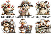 Whimsical Easter Farmhouse Clipart, an Illustration by OK Design (Thumbnail 2 of 6)