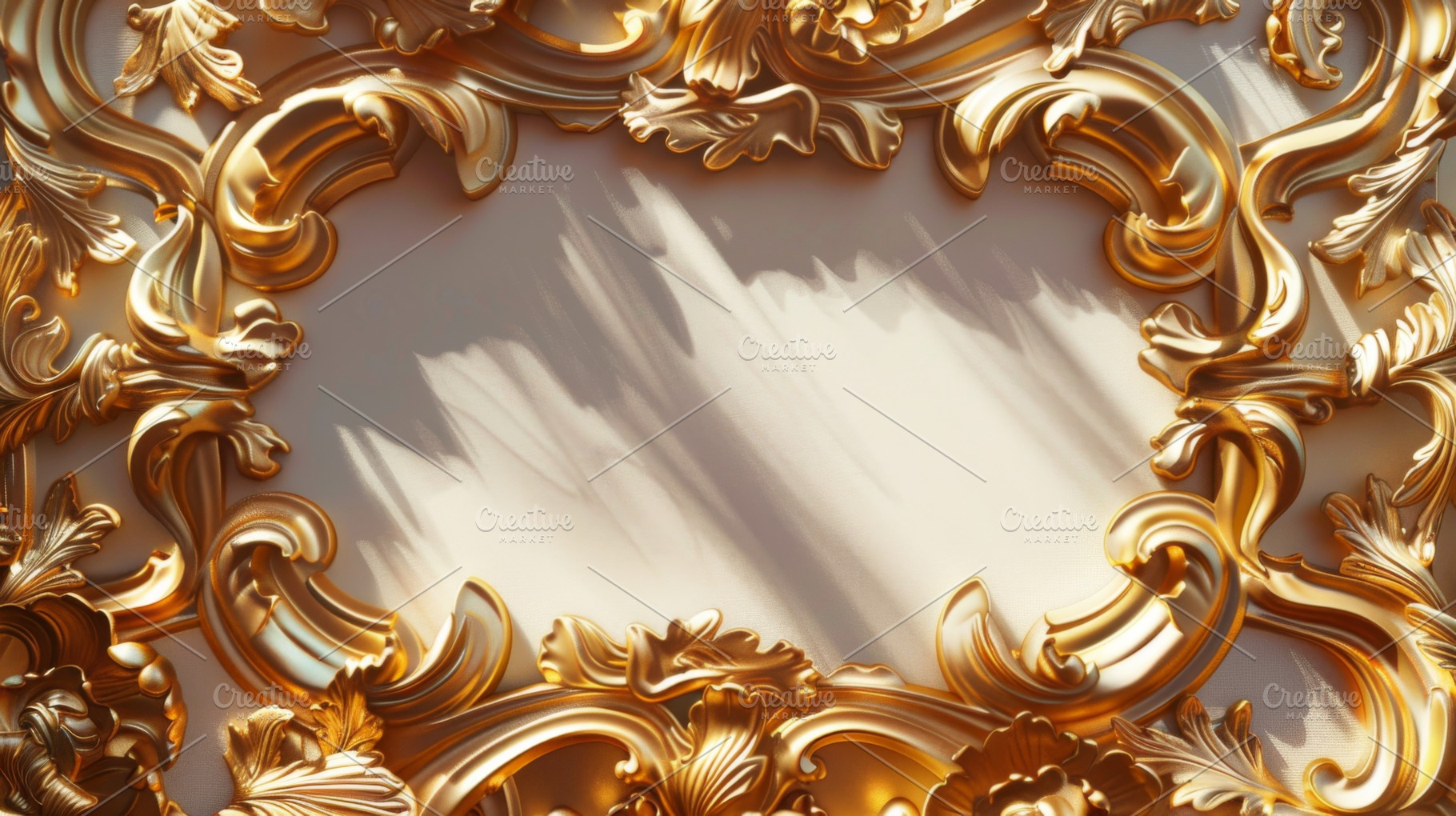 Golden decorative frame, an Arts & Entertainment Photo by Handmadefont