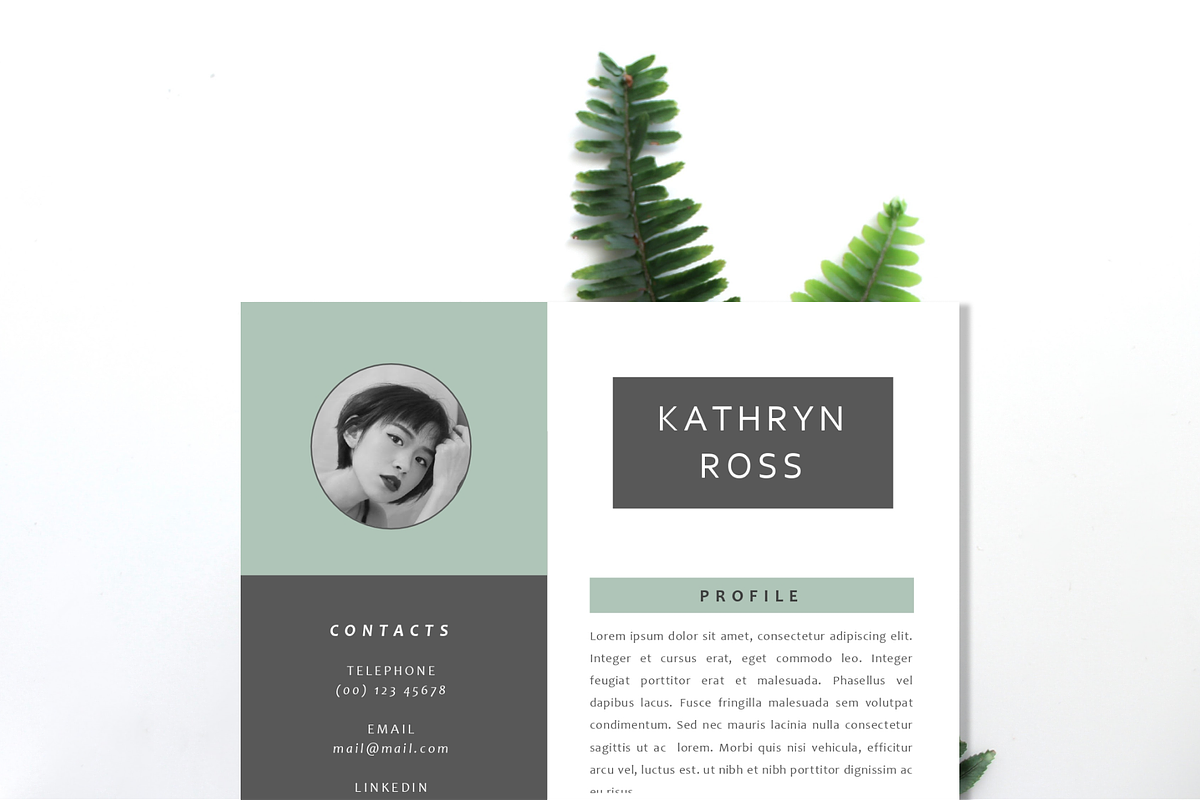Simple Resume / CV / Cover Letter, a Resume Template by Vowly Std