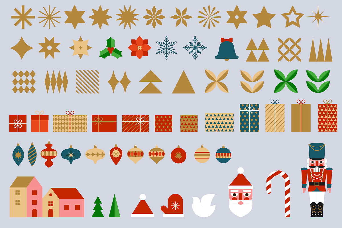 Geometric Christmas collection, a Seasonal Illustration by yarynabo (Photo 11 of 13)