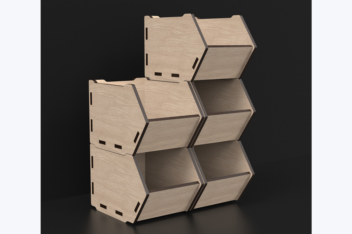 Desk Organizer Stackable Storage Box, an Object Graphic by ThemeXDigital (Photo 5 of 7)