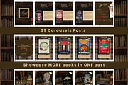 Bookstagram Dark Academia Template, a Social Media Template by PixelBloomClub (Thumbnail 2 of 8)