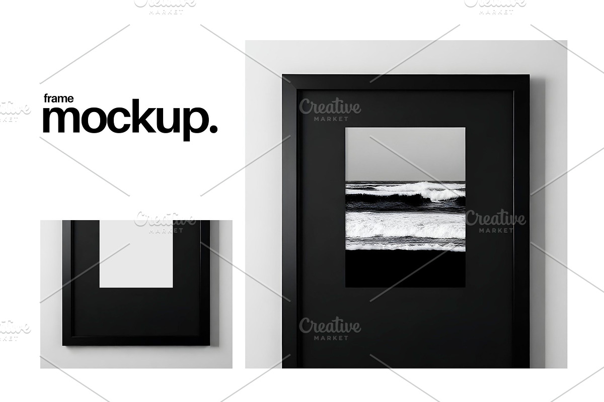 Frame Mockup #135, Black Portrait, a Print Template by Kzara Visual Concepts