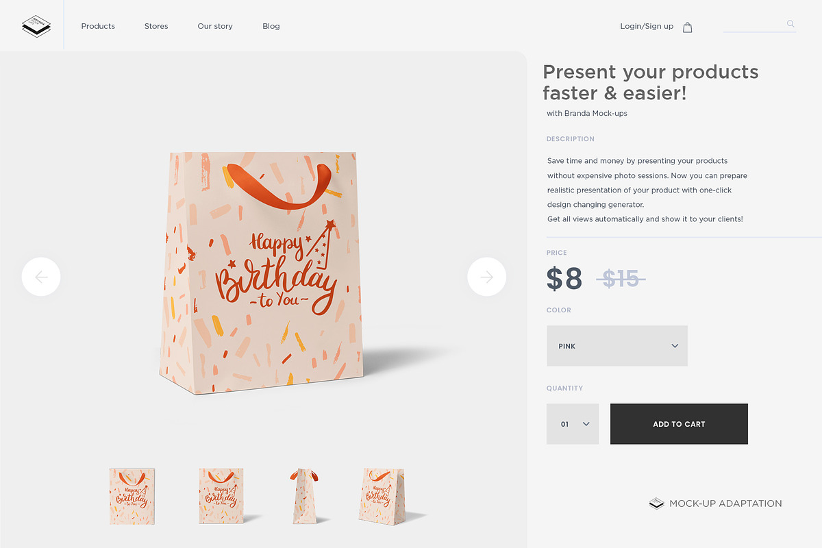 Cub Size Gift Bag Mock-up, a Print Template by Branda Keeps (Photo 12 of 17)