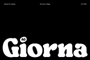 AO Giorna - Bold Display Font, a Serif Font by OwunStudio (Thumbnail 1 of 18)