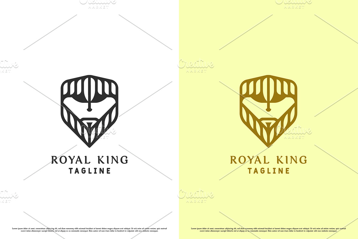 Royal King Beard Logo Design Icon, a Branding & Logo Template by Morvana Crew