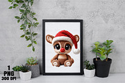 Yarn Crochet Christmas Reindeer PNG, an Illustration by Daily.Designs (Thumbnail 4 of 10)