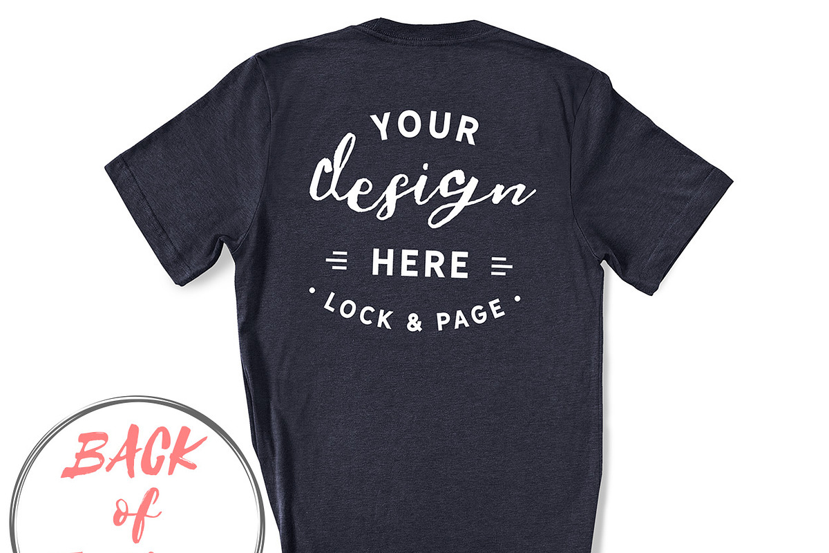 Back Of T-Shirt BC3001 Mockup Bundle, a Shirt Mockup by lock and page (Photo 26 of 88)