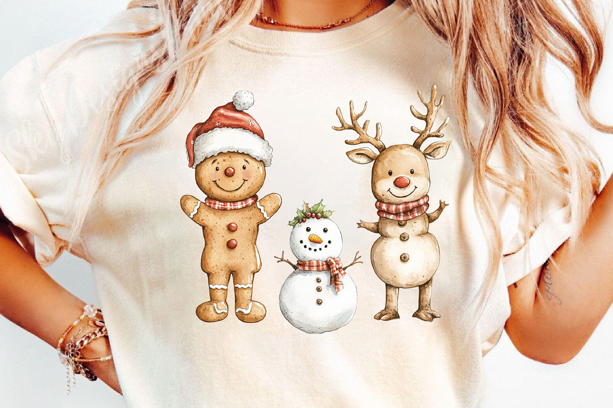 Cute Christmas clipart, an Animal Illustration by DreamCafeArt (Photo 6 of 6)