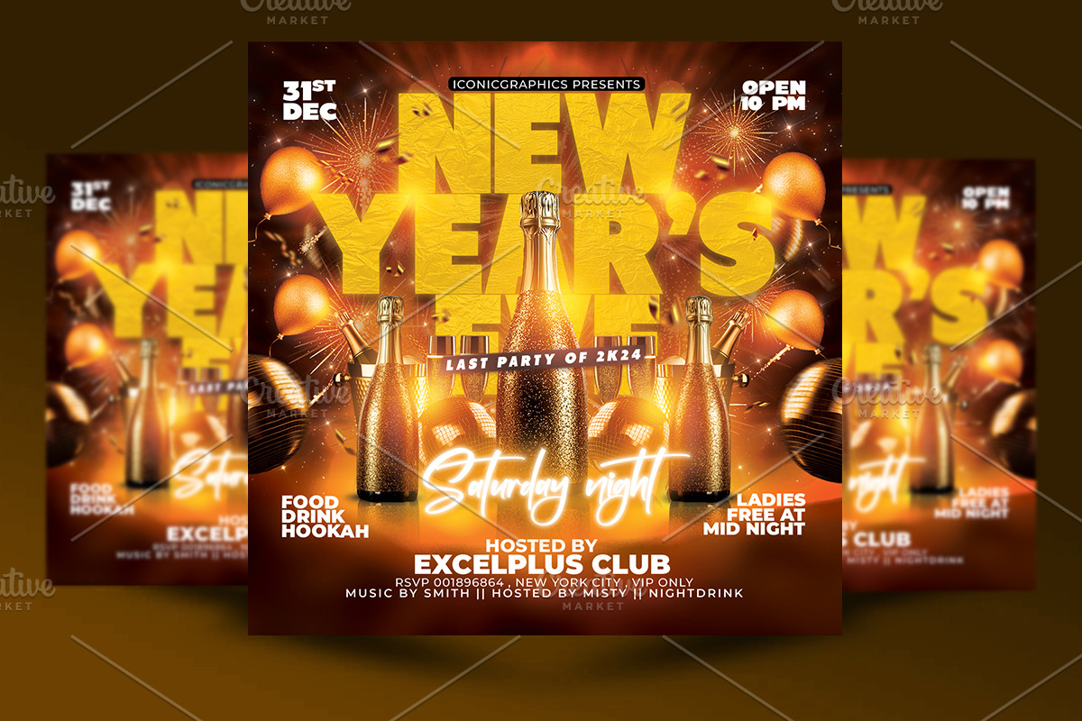 10 New Year Flyer Bundle, a Flyer Template by RTXdesinger99 (Photo 9 of 11)