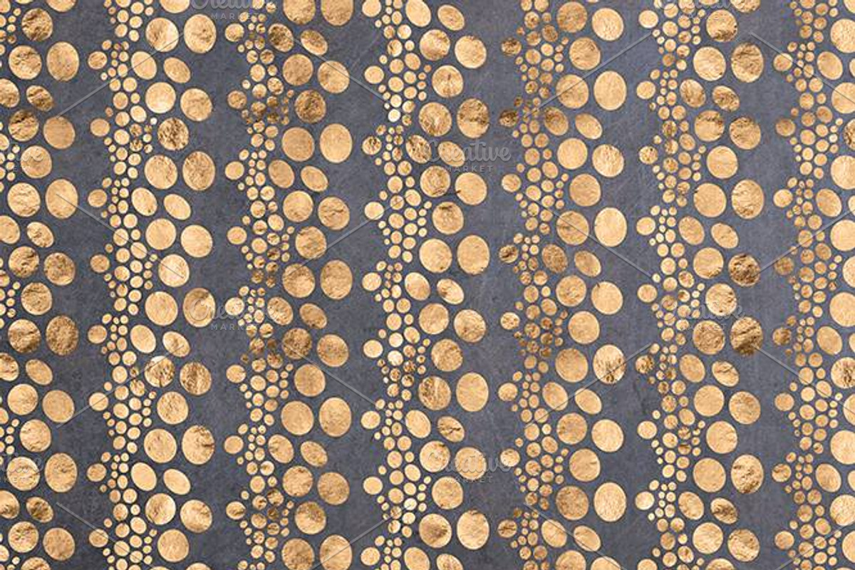 Golden Archipelago Watercolor & Foil, a Pattern Graphic by Blixa 6 Studios (Photo 4 of 5)