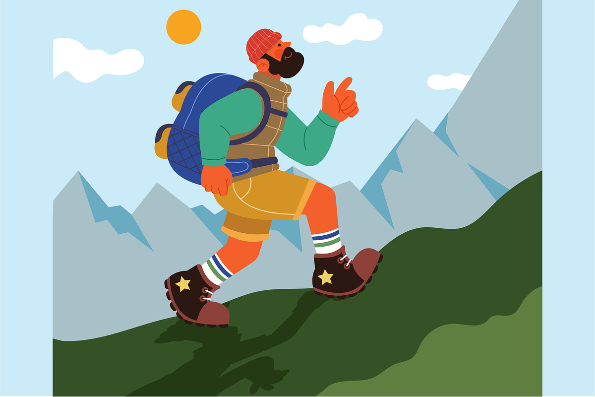Flat Tracking Full Illustration, an Illustration by graphicook