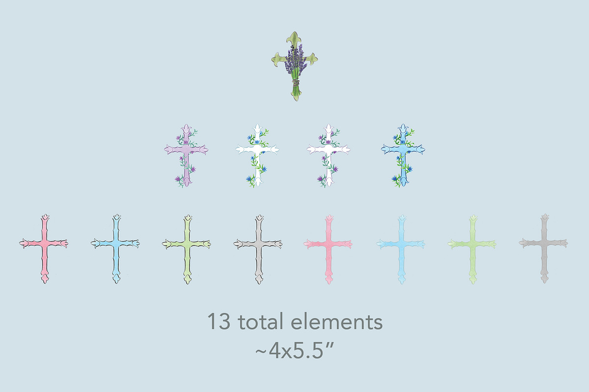 Watercolor Crosses, a Decorative Illustration by Bbooth88 (Photo 3 of 7)