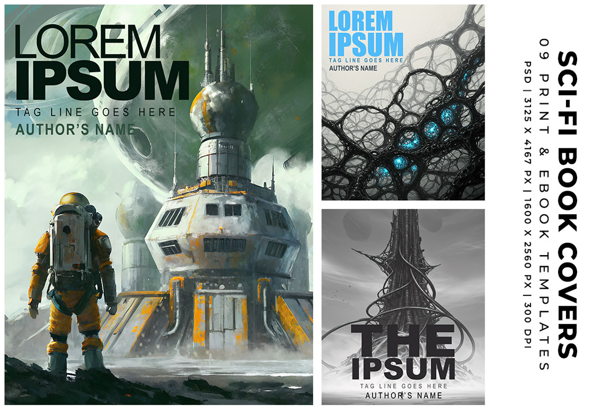Sci-Fi Book Cover Templates preview 2