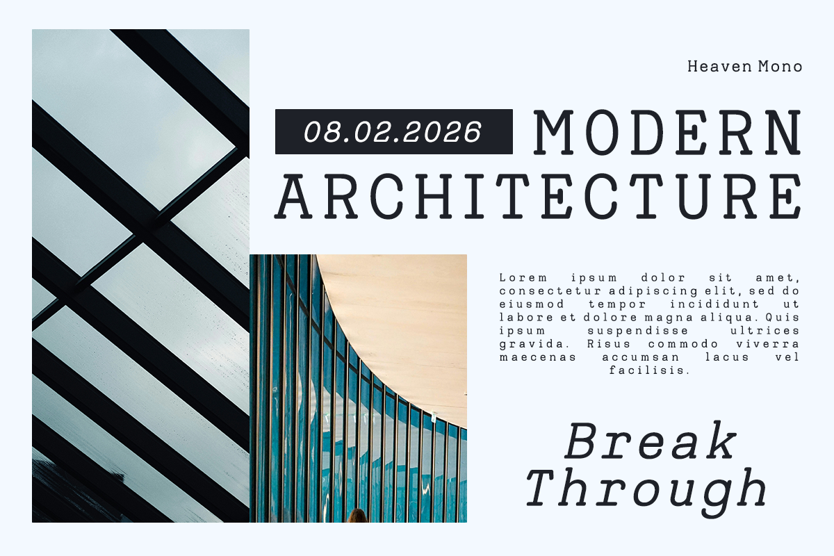 Heaven Mono – Monospace Serif, a Serif Font by RagamKata (Photo 3 of 10)