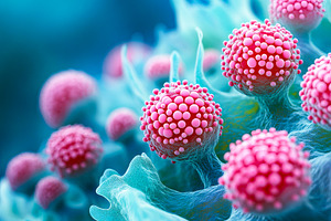 Abstract Virus Cell Structure, a Photo by Ales Munt