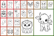 Cute Animals Coloring Page, a Graphic by Forhadx5 (Thumbnail 9 of 12)
