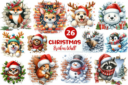 Broken Wall Christmas Sublimation, an Illustration by CreationArt
