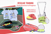 Tennis Academy Watercolor Collection, a Sport Illustration by WatercolorElena (Thumbnail 5 of 13)
