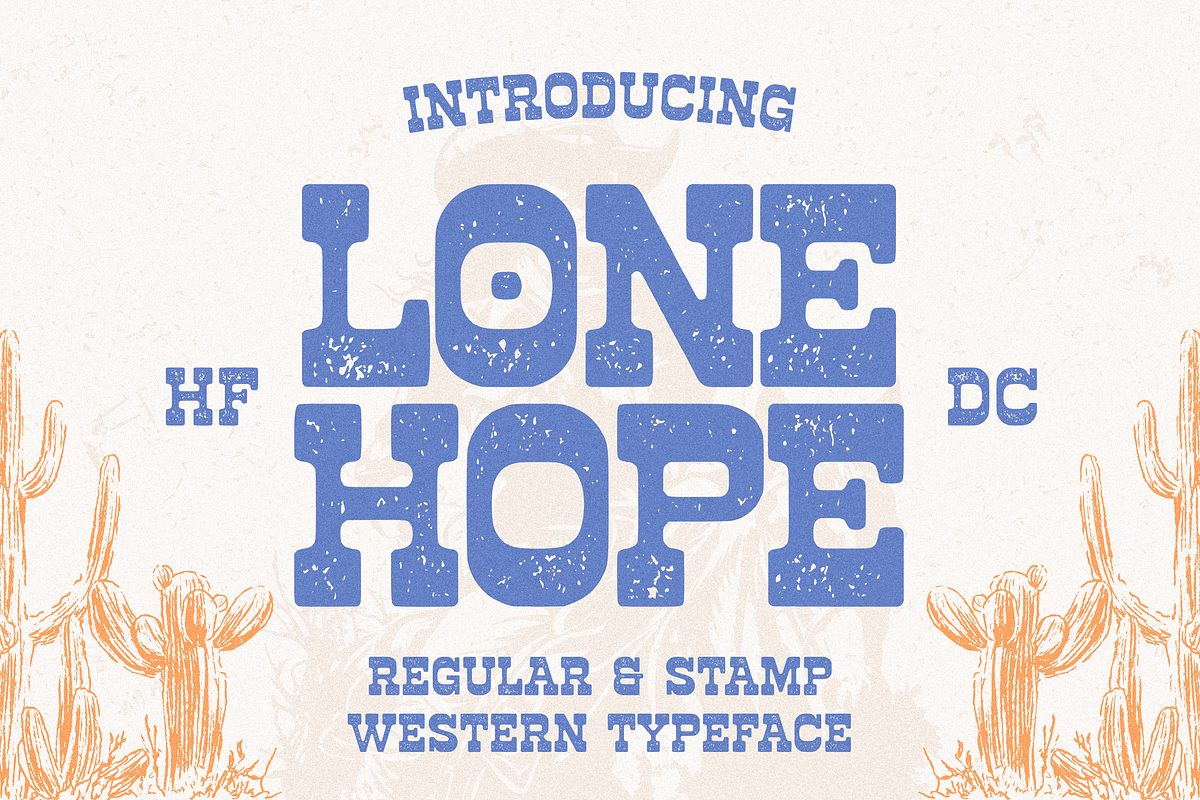 HF Lonehope Western Slab Serif, a Serif Font by 24Design Studios (Photo 1 of 7)