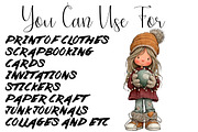 Christmas Cute School Kids Clipart, an Object Illustration by DreamCafeArt (Thumbnail 6 of 6)