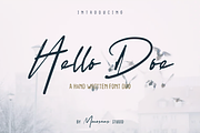 Hello Doe - Handwritten Font Duo, a Script Font by MOCOSANS (Thumbnail 1 of 10)