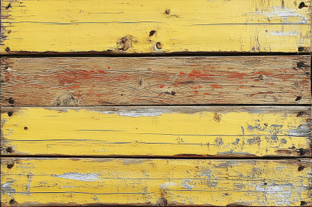 Weathered Yellow and Gray Wooden Pla, an Abstract Photo by Pixeness