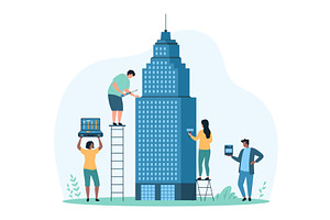 City architecture planning modern, an Illustration by Flashvector