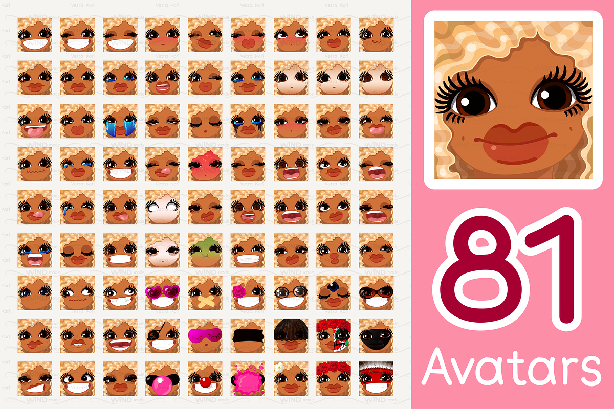 vector BIG avatars SET, a Templates & Theme by WINDmade (Photo 26 of 40)
