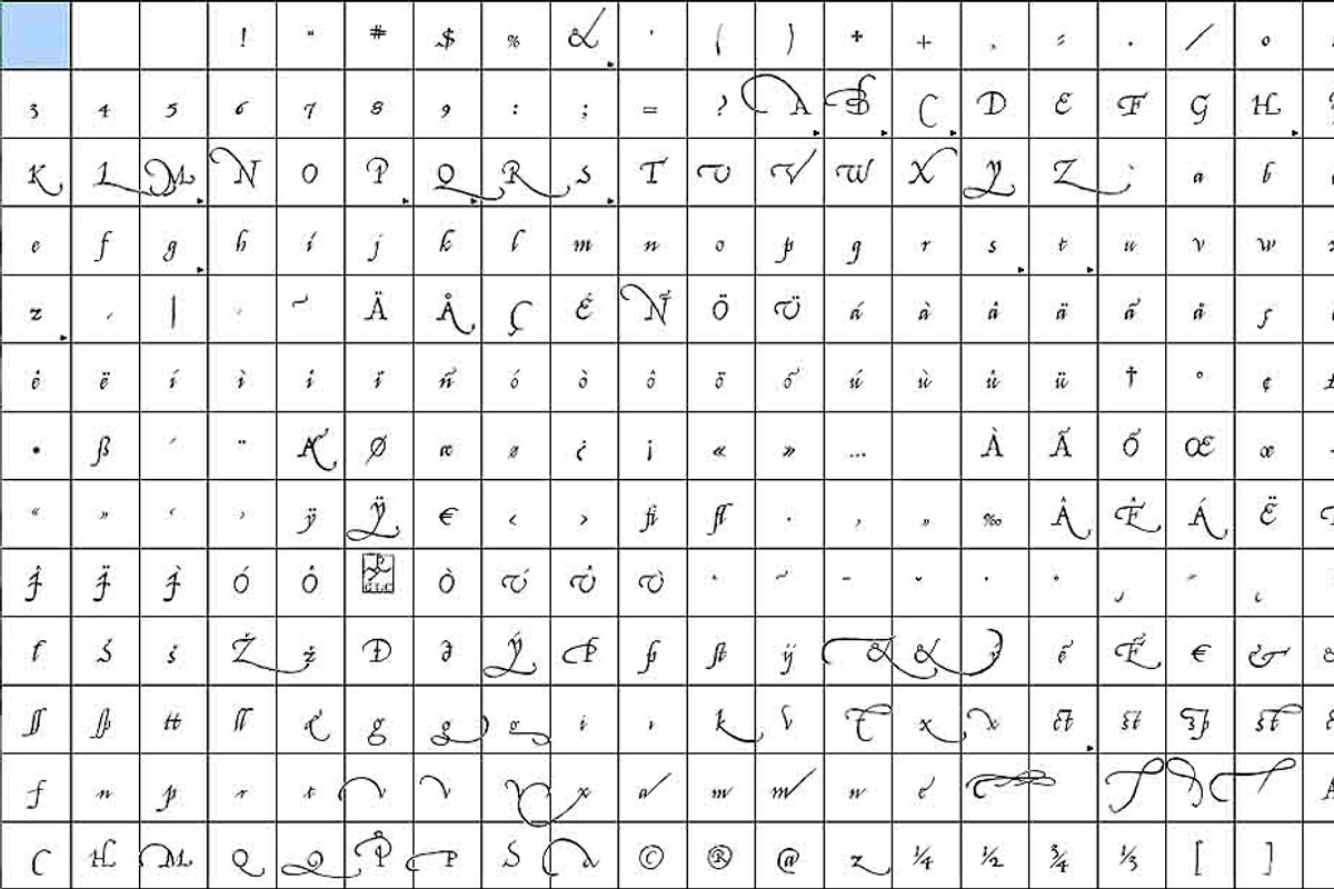 1540 Mercator Script preview 2