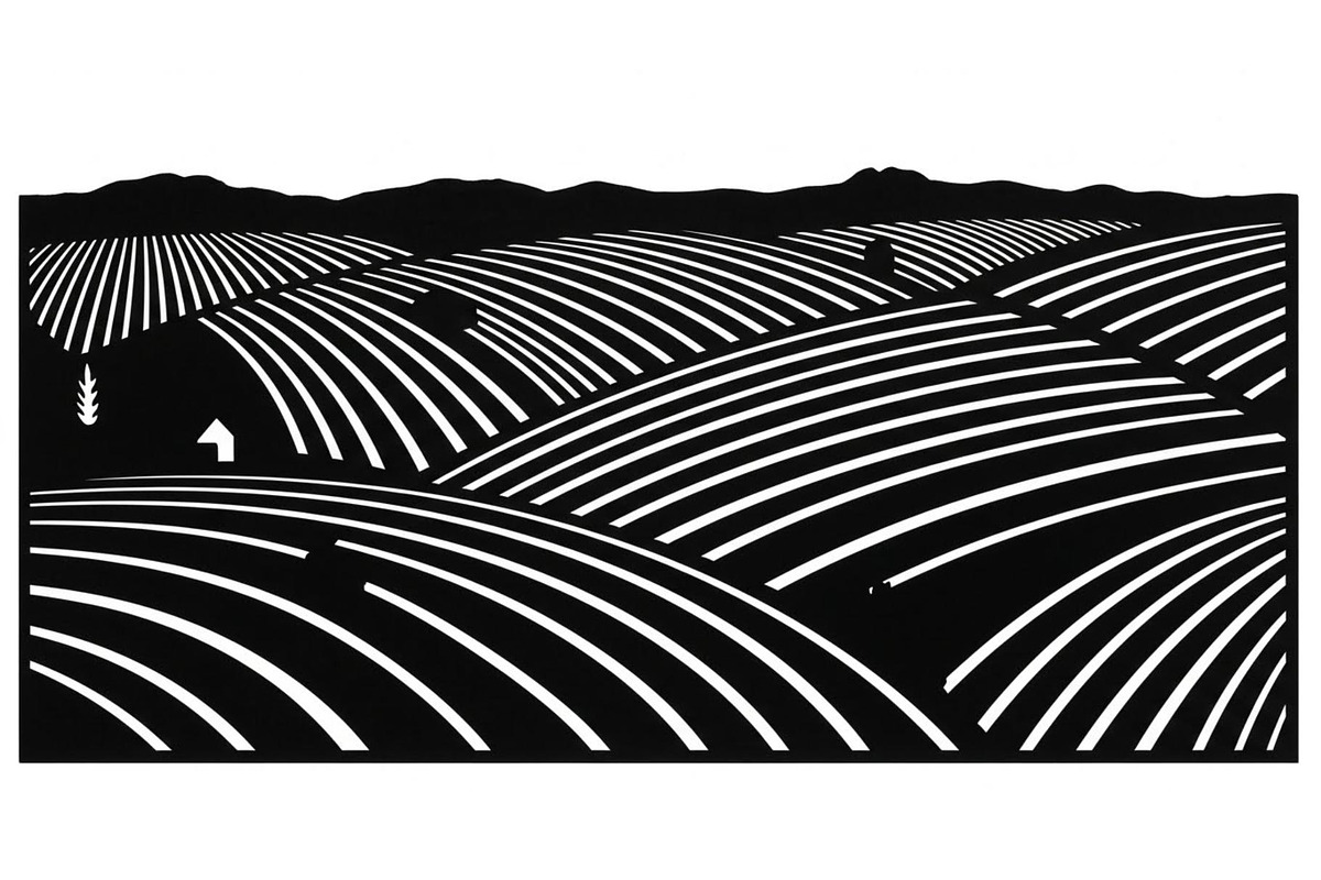 Scenic Rural Landscape Silhouette, a Graphic by BIPLOB EXPERT (Photo 13 of 13)