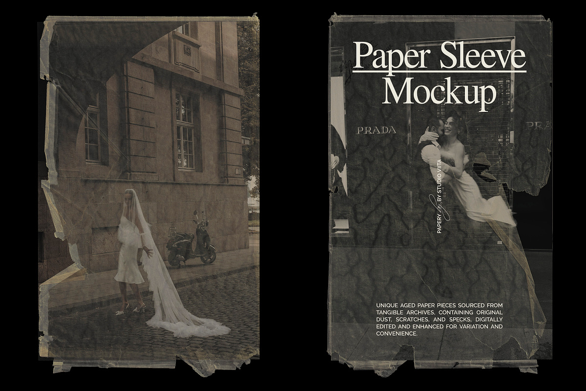 Vintage Photo Paper Sleeve Mockups, a Books & Magazine Mockup by Studio Viita (Photo 1 of 10)