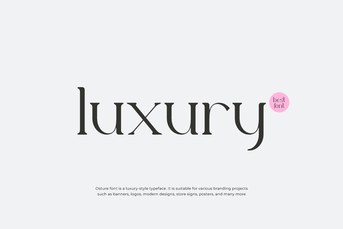 Osture - Luxury Font, a Serif Font by QR Design Studio (Photo 2 of 8)