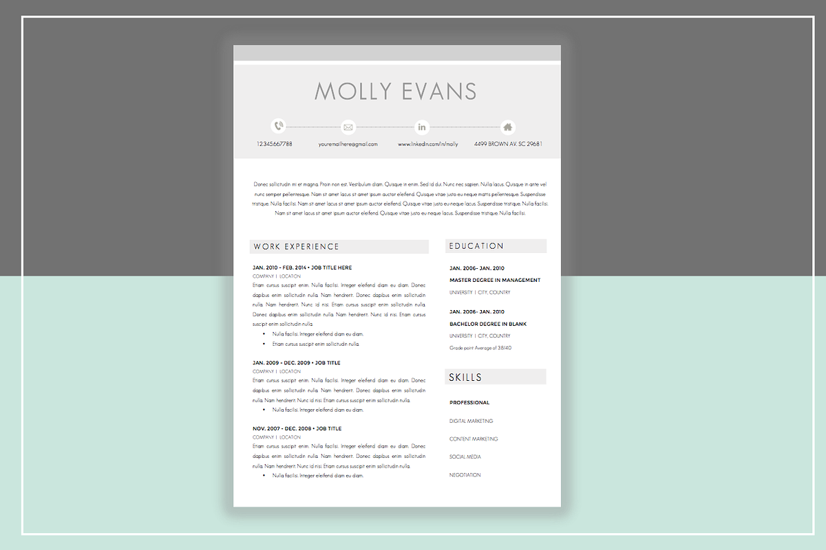 Resume Template & Cover Letter, a Resume Template by ResumeStudio (Photo 1 of 4)