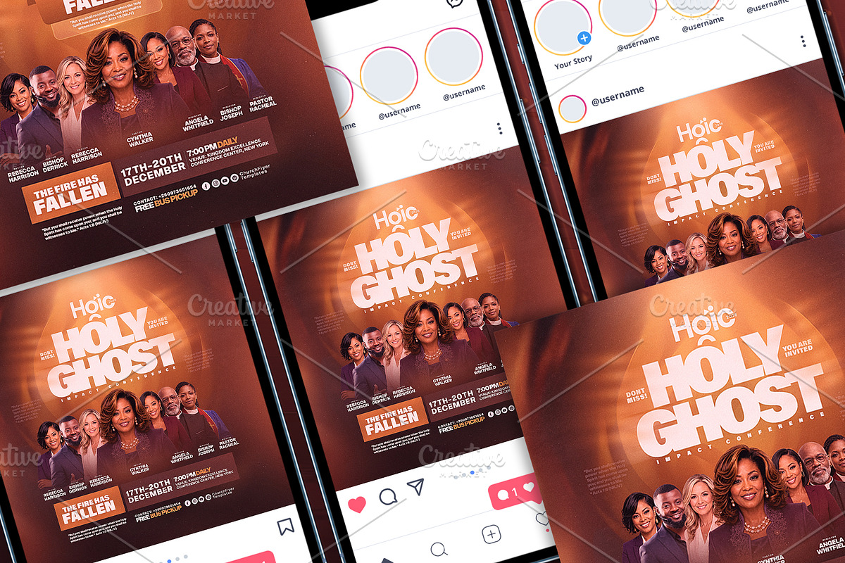 Holy Ghost Conference Church Flyer P, a Social Media Template by church flyer templates (Photo 10 of 10)