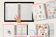 Teacher Digital Planner Editable, a Design Template by Little Wren Illustrates (Thumbnail 2 of 7)
