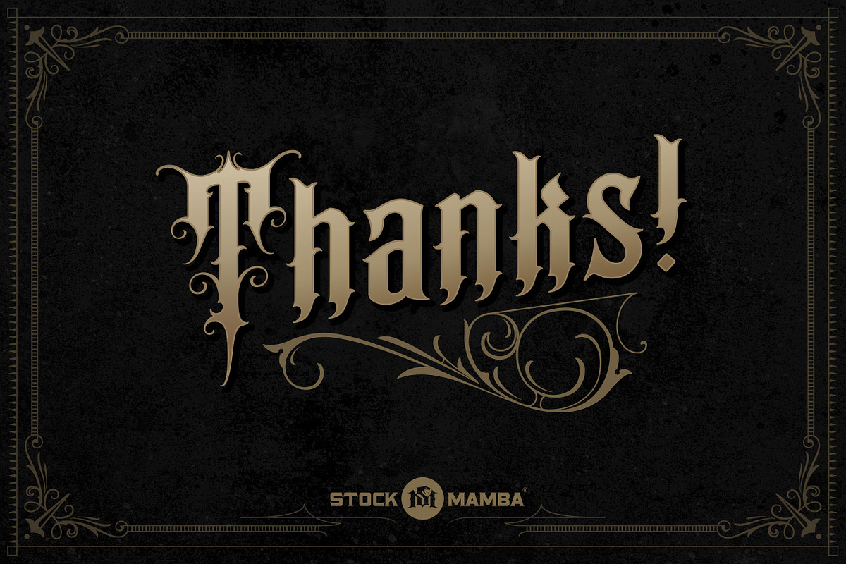 Heretic Blackletter Font Family, a Blackletter Font by StockMamba (Photo 13 of 13)
