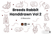 Breeds Rabbit Handdrawn Vol 2, an Animal Illustration by SLAB! Design (Thumbnail 1 of 3)