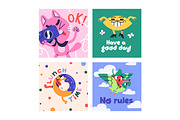 Funny doodle icons set, backgrounds, an Object Illustration by PaperTrident (Thumbnail 8 of 10)
