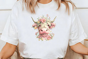 Whimsical Summer Highland Cow Clipar, an Illustration by Designworld (Thumbnail 6 of 8)