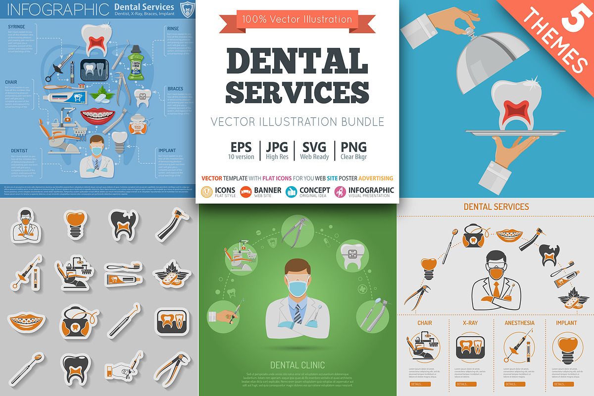 Dental Services Themes, a Healthcare Illustration by TAlex (Photo 1 of 7)