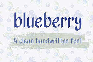 Blueberry Clean Handwritten Font