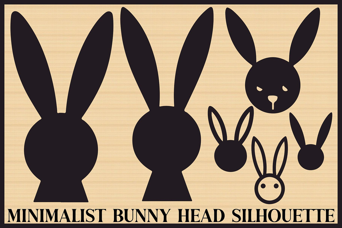 Minimal Bunny Head Set Bundle, an Illustration by abu67222 (Photo 1 of 7)