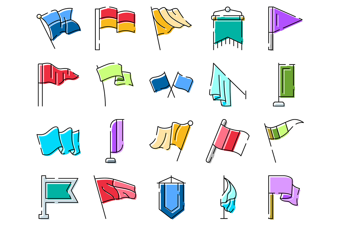 Collection of waving flags and, an Object Graphic by pikepicture (Photo 2 of 3)