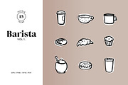 15 Doodles Icons - Coffee VOL1, an Icon by Andimaginary Creative Co. (Thumbnail 1 of 3)