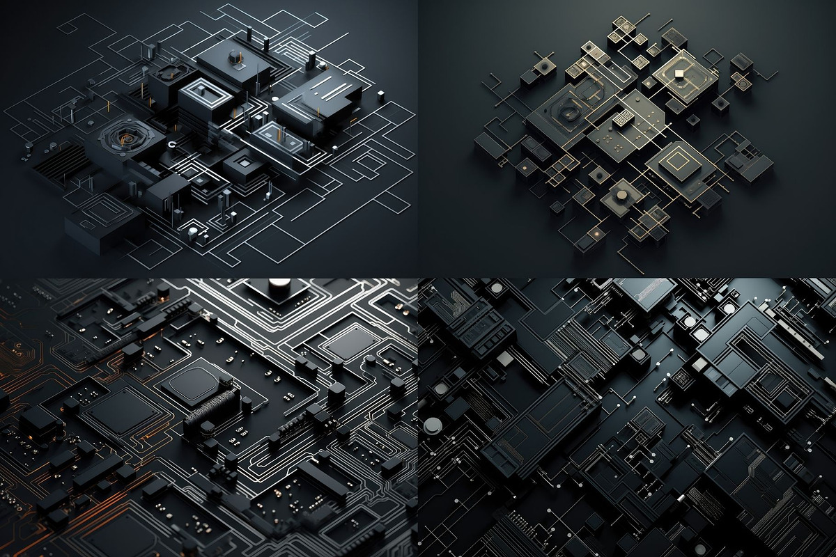 20 Futuristic Motherboards, a Background Graphic by HipFonts (Photo 4 of 6)