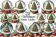 Christmas Snow Globe Clipart, an Illustration by DreamCafeArt (Thumbnail 1 of 5)